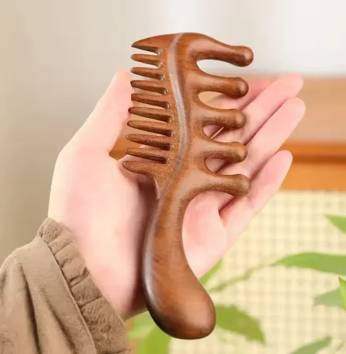 Wooden Wide-Tooth Comb